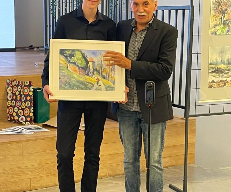 Nastup učenika Osnovnog glazbenog odjela OŠ Garešnica na Otvorenju izložbe prof. Mate Gerecija 